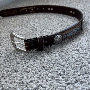 Ariat Brown and Silver Kids Belt